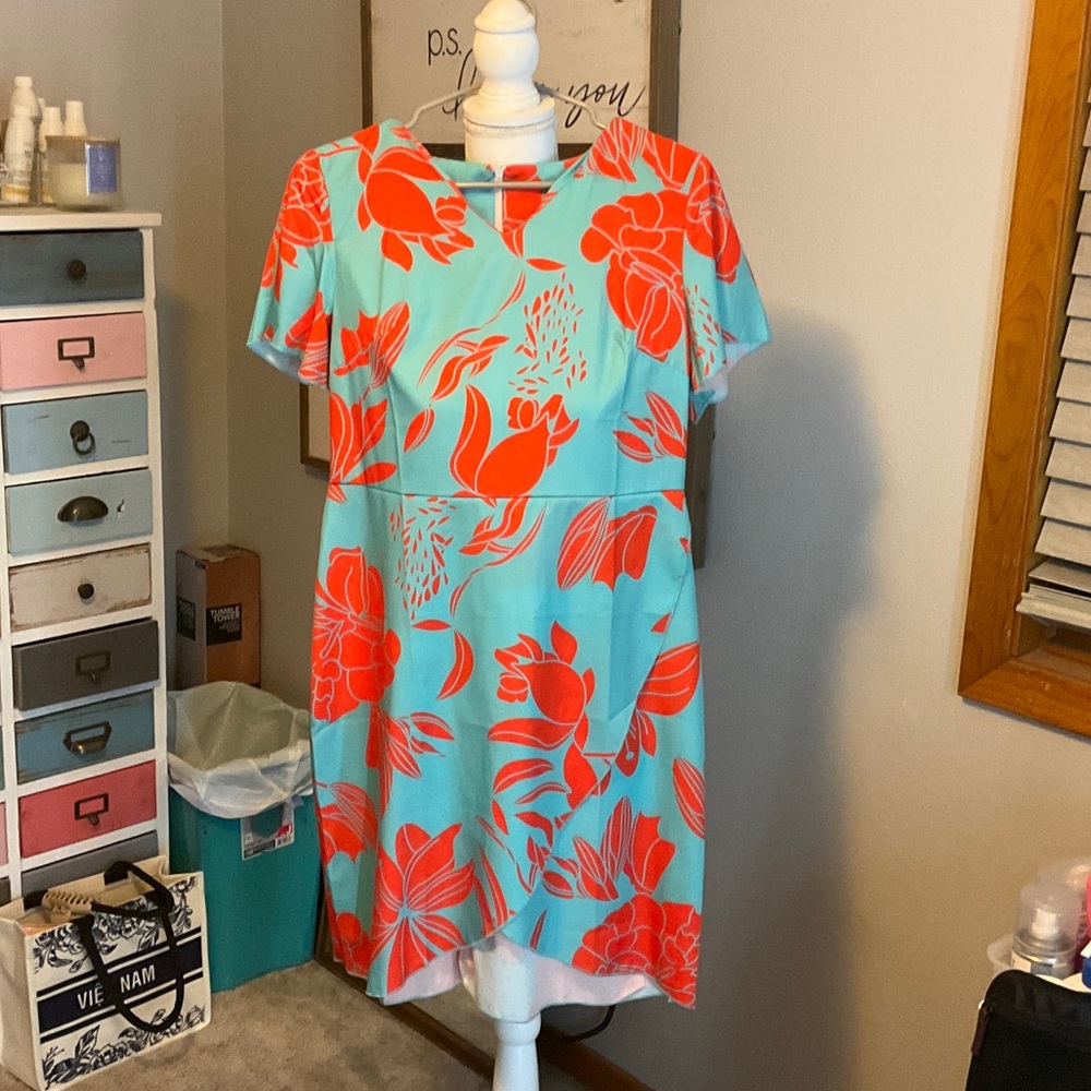 Floral Short Sleeve Dress